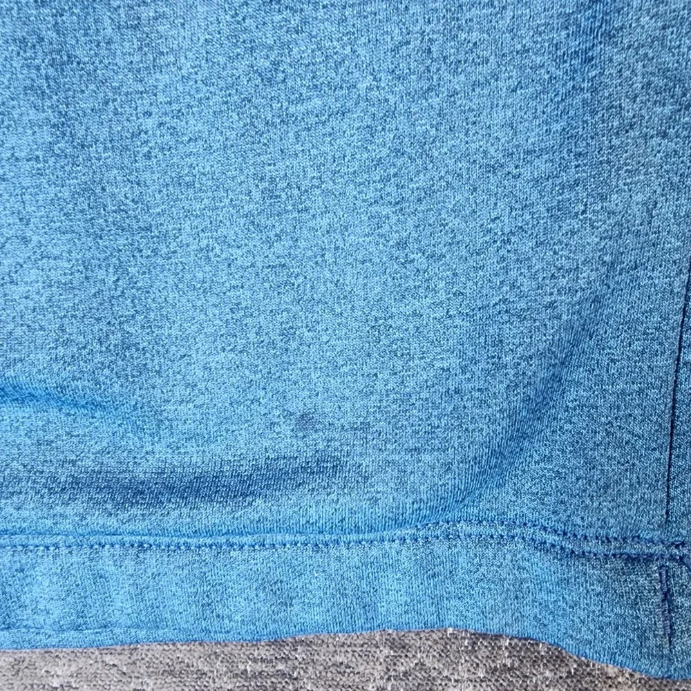 The North Face Hooded Fleece Jacket Men XXL Blue Good Heathered Thumbhole Zip